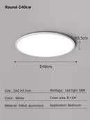 Minimalist white ultra thin led ceiling light for living room