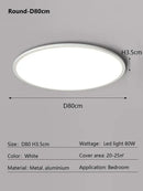 Minimalist white ultra thin led ceiling light for living room