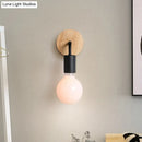 DecorBites™ Iron Bend Rotatable Wall Lighting Minimalist Sconce - 1 Head, Black/White-Wood with Exposed Bulb Design