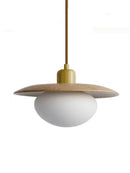 Minimalist wood and brass pendant lights dining room cream wind
