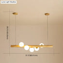 DecorBites™ Minimalist Wooden Island Pendant with Glass Sphere for Living Room Ceiling Lighting