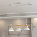 Minimalist wood and white decorbites bird light pendant dining room