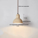 Minimalist wood and yellow travertine led pendant light dining room