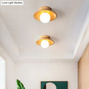 DecorBites™ Sleek Wooden Ceiling Light - Mini Semi Flush Mount Hallway Lamp