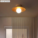 DecorBites™ Sleek Wooden Ceiling Light - Mini Semi Flush Mount Hallway Lamp