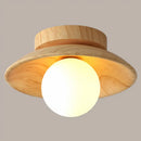 DecorBites™ Sleek Wooden Ceiling Light - Mini Semi Flush Mount Hallway Lamp