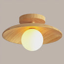 DecorBites™ Sleek Wooden Ceiling Light - Mini Semi Flush Mount Hallway Lamp