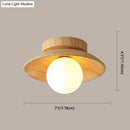 DecorBites™ Sleek Wooden Ceiling Light - Mini Semi Flush Mount Hallway Lamp