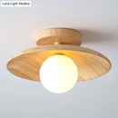 DecorBites™ Sleek Wooden Ceiling Light - Mini Semi Flush Mount Hallway Lamp