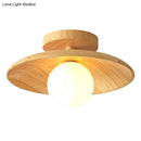 DecorBites™ Sleek Wooden Ceiling Light - Mini Semi Flush Mount Hallway Lamp