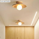 DecorBites™ Sleek Wooden Ceiling Light - Mini Semi Flush Mount Hallway Lamp