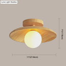 Wood Semi Flush Ceiling Light