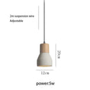 Minimalist wood & white ceramic pendant lamp for bedroom