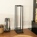 Elevated Black Metal Firewood Rack