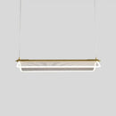 Minimalistic acrylic folding island light gold dining room pendant