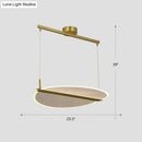 Minimalistic acrylic folding island light gold dining room pendant