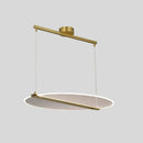 Minimalistic acrylic folding island light gold dining room pendant