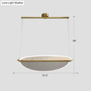 Minimalistic acrylic folding island light gold dining room pendant