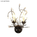 DecorBites™ Minimalistic Black Crystal Sconce Lamp with Branching Design - 2-Bulb Candlestick Wall Light Fixture