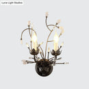 Black Crystal Wall Sconce