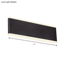 Modern black minimalist rectangle wall light fixture for dining room