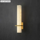 Minimalistic marble wall sconce amber glass bedroom light 110v-120v