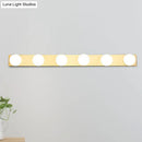 Minimalistic white 4 light vanity lighting fixture – bathroom open bulb