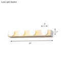 Minimalistic white 4 light vanity lighting fixture – bathroom open bulb