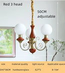 Mint and gold cream style led chandelier dining room light