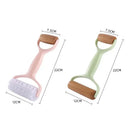 Mint and pink dough roller rolling pin with grid knife kitchen tool