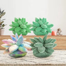 Mint green 3d succulent cactus pillow living room plush cushion