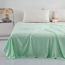 Mint green bamboo fiber cooling summer blanket bedroom diamond quilt