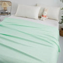 Mint green bamboo fiber cooling summer blanket bedroom diamond quilt