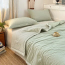 Mint green cotton summer cooling blanket bedroom quilted comforter