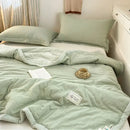 Mint green cotton summer cooling blanket bedroom quilted comforter