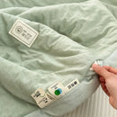 Mint green cotton summer cooling blanket bedroom quilted comforter