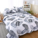 Mint green daisy print quilt set bedroom diamond quilted bedding