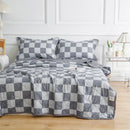 Mint green daisy print quilt set bedroom diamond quilted bedding