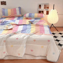 DecorBites™ Cool Feeling Silky Summer Comforter & Latex Fitted Sheet Set