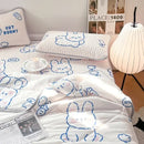DecorBites™ Cool Feeling Silky Summer Comforter & Latex Fitted Sheet Set