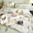 DecorBites™ Cool Feeling Silky Summer Comforter & Latex Fitted Sheet Set
