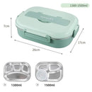 Mint green insulated bento lunch box with cutlery kitchen set