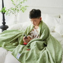 Mint green jacquard milk velvet blanket bedroom travel shawl