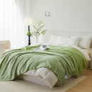 Mint green jacquard milk velvet blanket bedroom travel shawl
