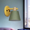 DecorBites™ Rotatable Nordic Bucket Wall Lamp - 1 Light Fabric Lighting for Child's Bedroom or Stairwell