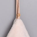 Mint green & off-white coral velvet hand towel set for bathroom