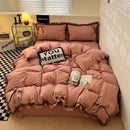 Mint Ruffled Cotton Bedding
