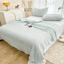 Mint green textured cooling massage blanket bedroom comforter