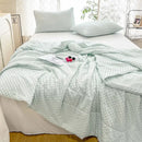 Mint green textured cooling massage blanket bedroom comforter
