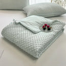 Mint green textured cooling massage blanket bedroom comforter